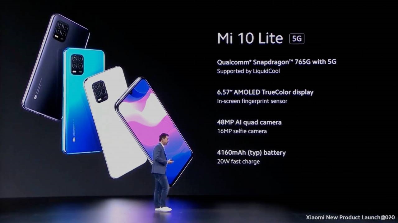 小米发布Mi 10 Lite手机：骁龙765G、浴霸四摄 349欧元起