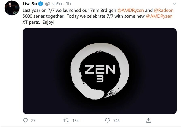 AMD CEO苏姿丰：Zen 3年底如期发布 表现棒极了