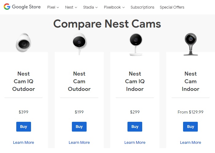 谷歌即将发布2021 Nest家用安防摄像头产品线
