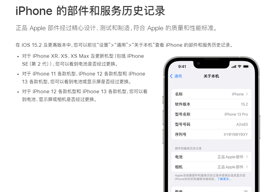 苹果更新iOS 15.2细节：能看iPhone零部件能否正品等